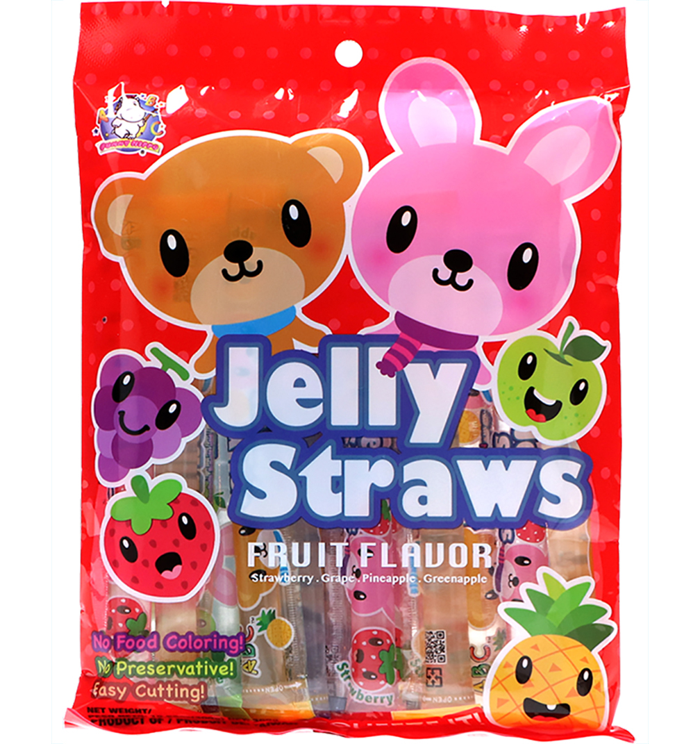 Bear and Bunny Fruit Jelly Straws Assorted