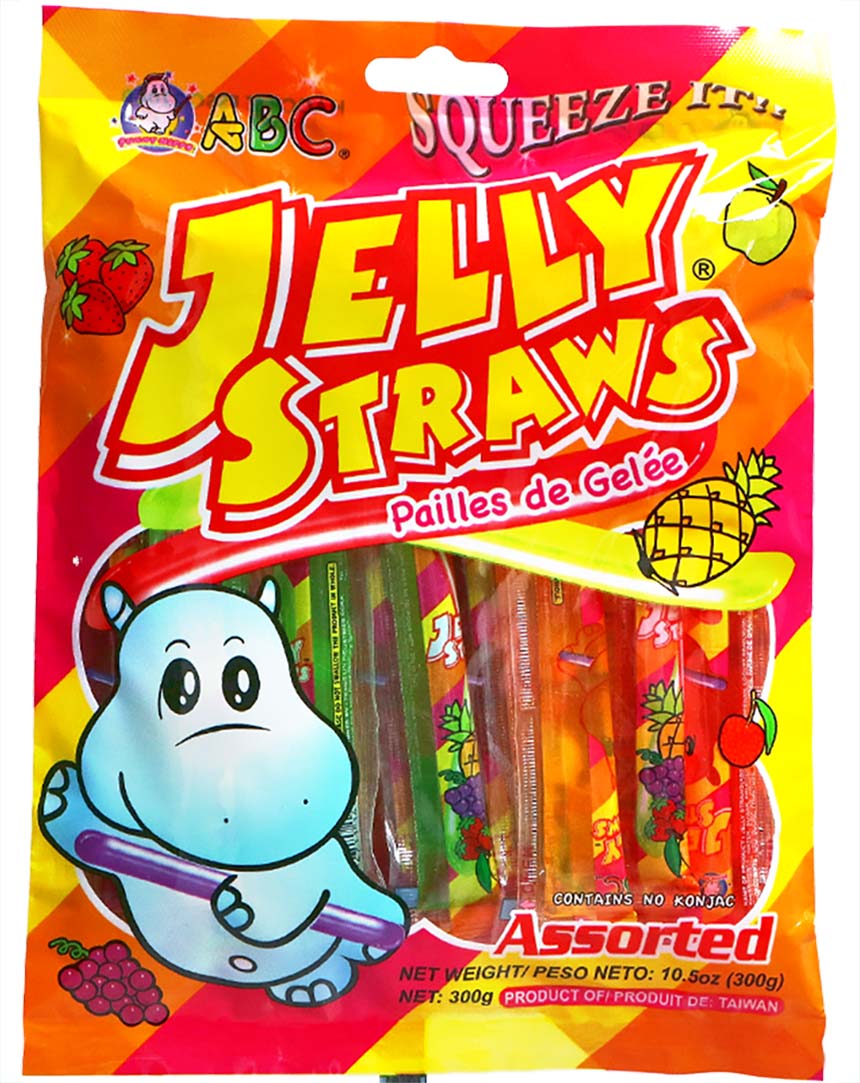 Hippo Fruit Jelly Straws Assorted