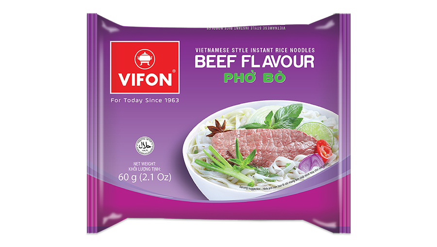 Nouilles de Riz Instantanées À la Saveur de Bœuf “