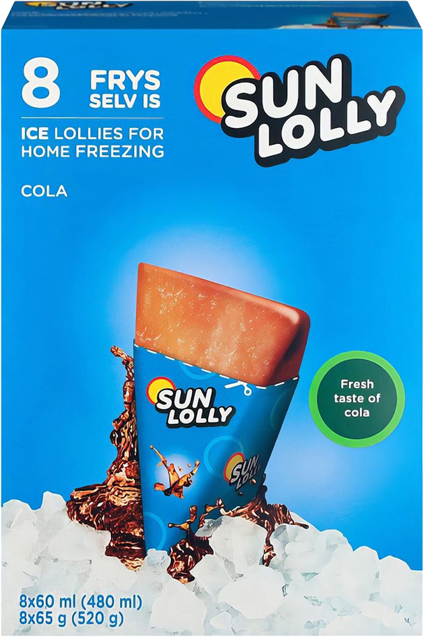 Sun lolly Cola Blue
